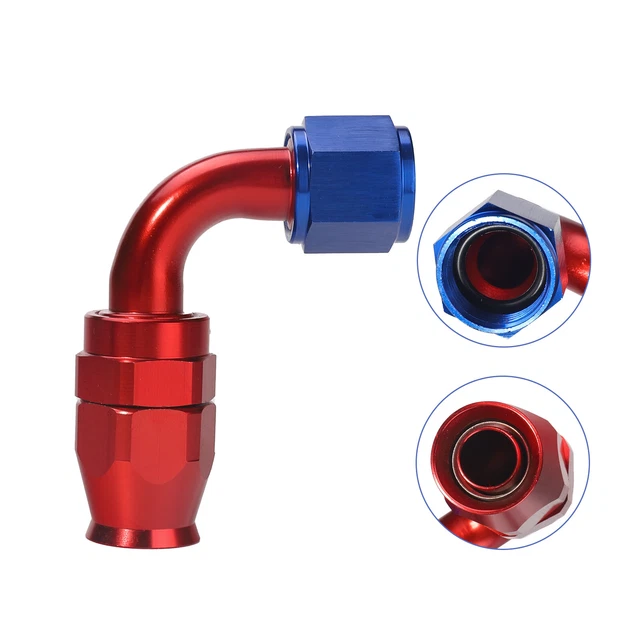 PTFE 10AN 10 AN AN10 JIC 90 Degree Swivel Fuel Oil Coolant Braided
