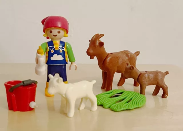 Playmobil Bauernhof 70420 Mädchen mit Ziegen Zicklein