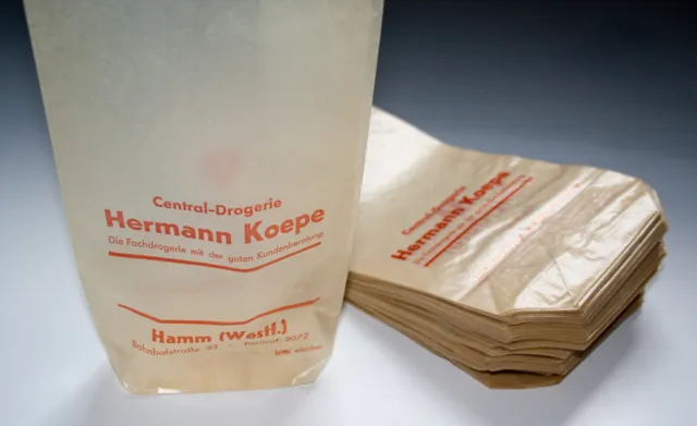 Konvolut 50 x dünne Tüten aus Drogerie in HAMM wohl um 1955 5
