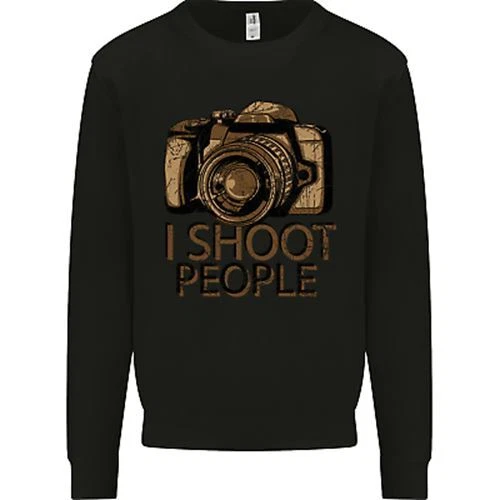 Photography I Shoot People Photographer Kids Sweatshirt Jumper