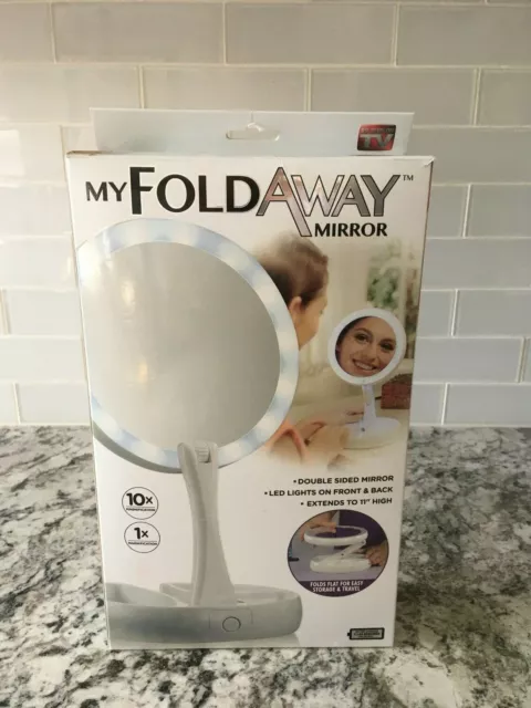My Fold Away Mirror Double Sided LED Lights As Seen on TV