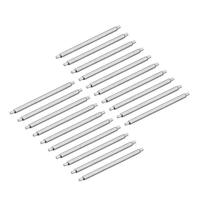 20pz Orologio Cinturino Perno 19mm Acciaio Inox Barretta Perni 1,2mm Diam