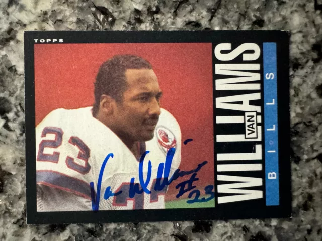 Van Williams Signed BUFFALO BILLS Card   1985 Topps