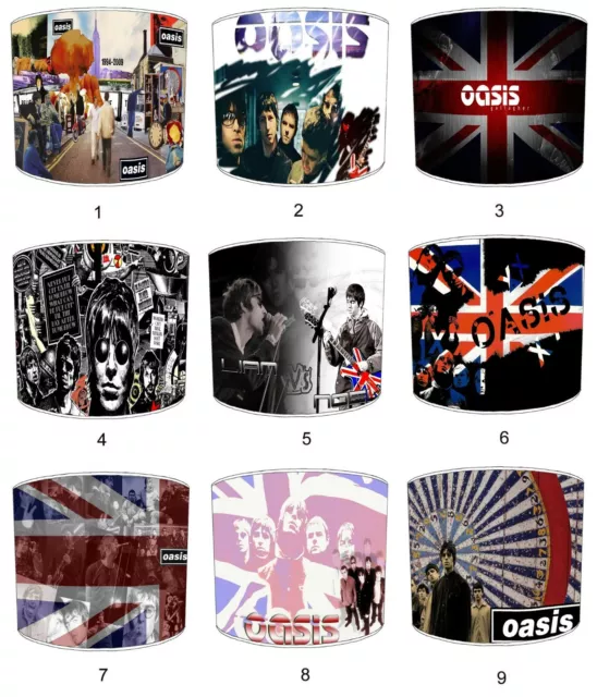 Oasis Albums Lamp shades, Ideal To Match Oasis Records Wall Murals & Cushions