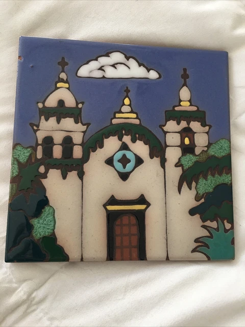 Mission San Carlos Borromeo Tile Elany Prusa 6" x 6" Terracotta Hand Crafted USA