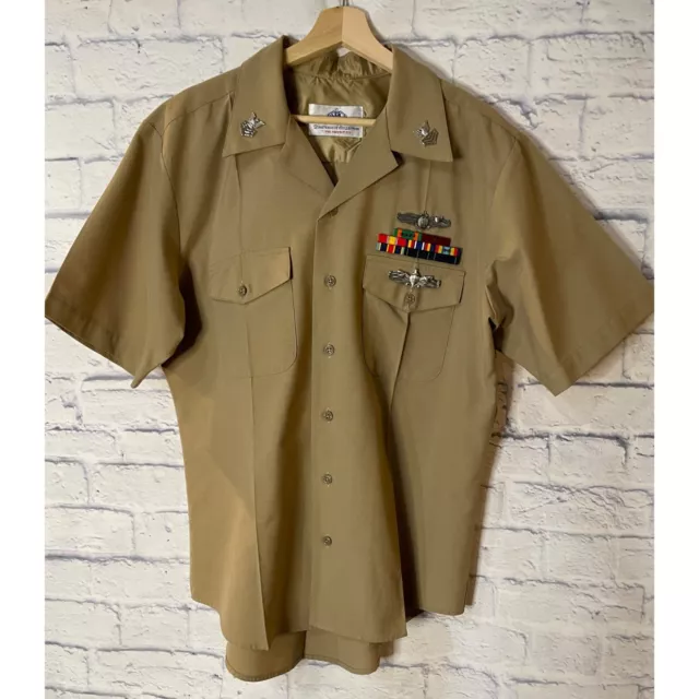 Authentic USN United States Navy Uniform Shirt Pins Badges Qualification Large
