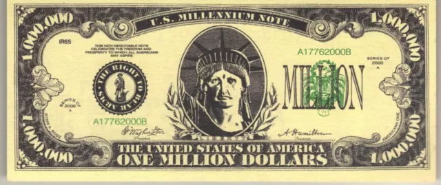 USA Billet fantaisie 1 Million de Dollars neuf UNC (2)