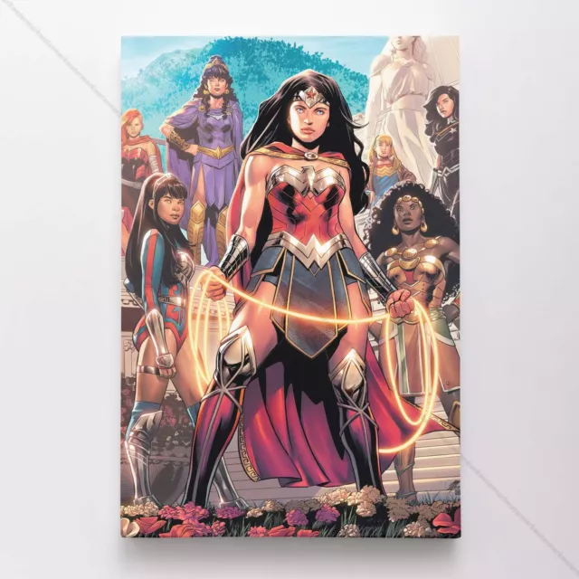 Wonder Woman Poster Canvas Justice League DC Comic Book Cover Art Print #6318