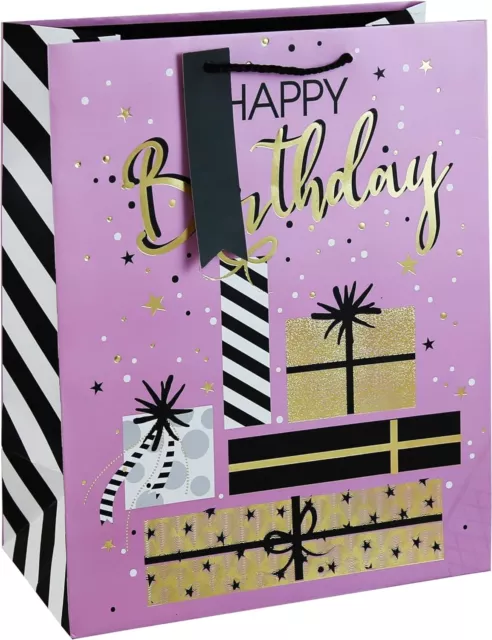 Happy Birthday Gold Foil Medium Gift Bag 30528