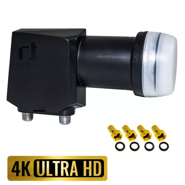 Inverto Black Ultra Twin LNB High Gain 70dB Full HDTV 3D Digital LMB Kopf  UHD +