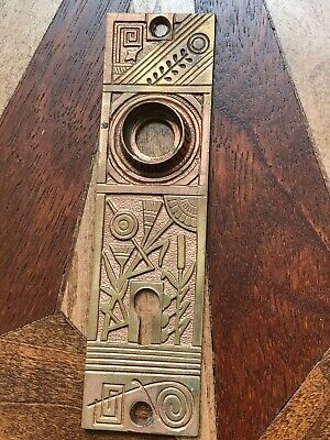 Egyptian Revival Antique Brass Doorplate By Nashua Hardware 1890S