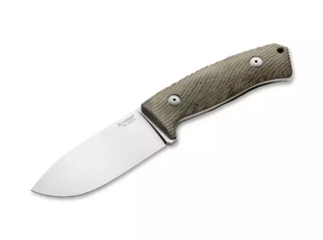 LionSteel M3 Feststehndes Messer mit Micarta Griff in Grün