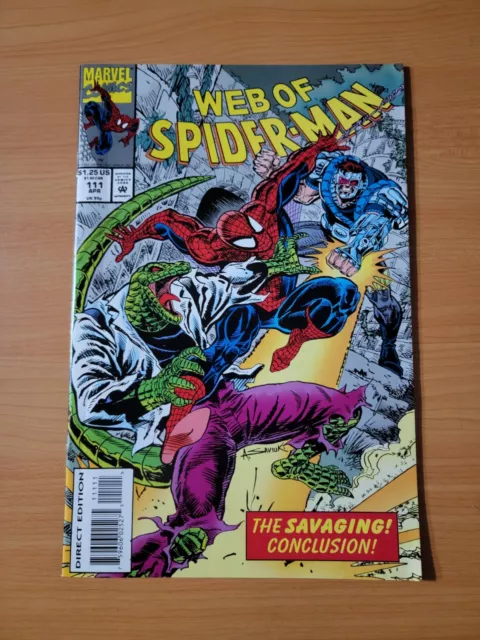 Web of Spider-Man #111 Direct Market Edition ~ NEAR MINT NM ~ 1994 Marvel Comics