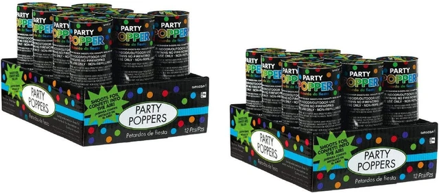 Confetti Poppers Party Accessory (24 Pack)