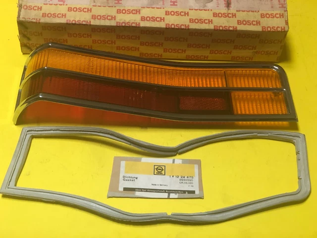 Opel Kapitän Admiral Diplomat B French Left Tail Light Lens & Seal Genuine NOS