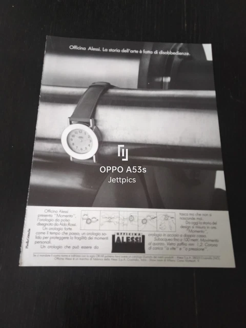 1987 OROLOGIO MOMENTO Officina Alessi Design Aldo Rossi Vintage Ad