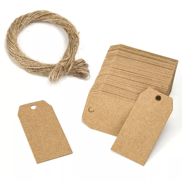 Kraft Kraft Paper Tags Gift Tags Paper Card Rectangular Label Durable Brand New