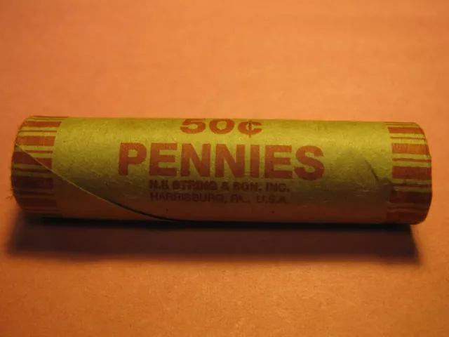 Sealed Wheat/Indian Penny Roll With Rev "Vdb" Au & Rev 'Vdb" Xf Wheat Ends