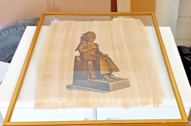 Papiro Egiziano Autentico Fatto A Mano – Arciere Su Carro Da Guerra, Arte Faraonica Del Nuovo Regno, Dimensioni 20x33 Cm, Decorazione Murale