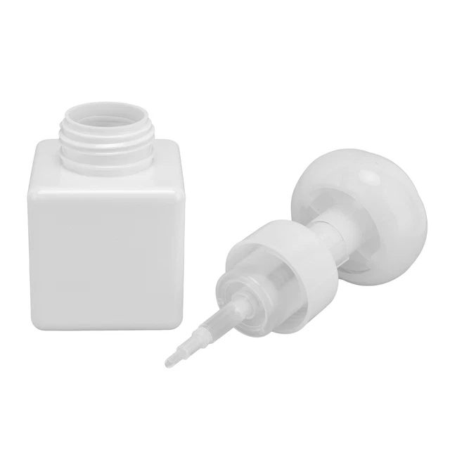 Botella de bomba de espuma blanca 250 ml líquido portátil recargable reutilizable en forma de flor