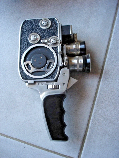 Caméra 8mm PAILLARD BOLEX B8 + Objectif Som Berthiot Cinor B 1:1.9 F=12