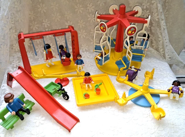 PLAYMOBIL PLAYGROUND MERRY GO ROUND swing chairs see saw 5 children 7.99 PicClick UK
