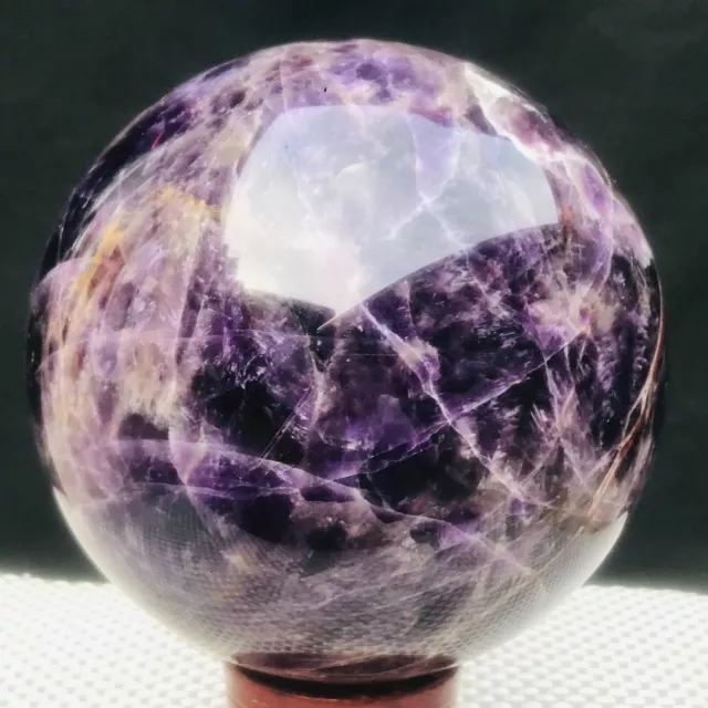 3593G NATURAL DREAM Amethyst Sphere Polished Quartz Crystal Ball Aura ...