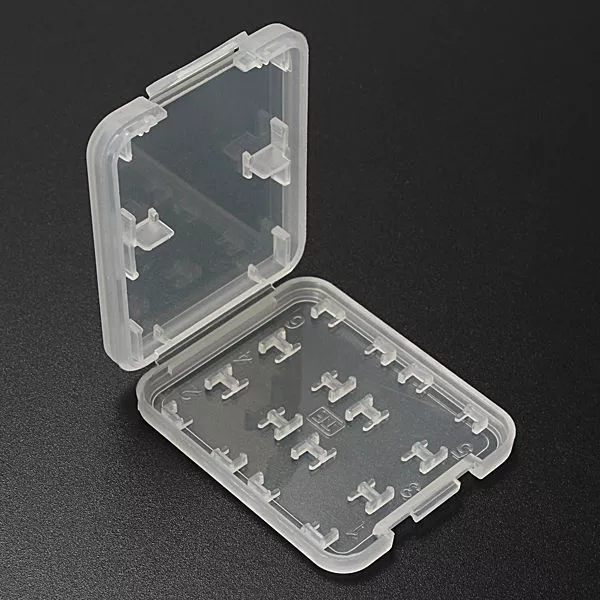 BOX CUSTODIA ORGANIZER SCHEDE DI MEMORIA MICRO e SD e MC SIM PLASTICA 8 in 1 3