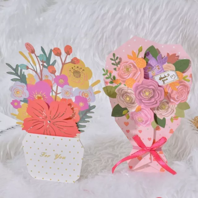 3D Blessing Bouquet Card Blank Card Folding Message Card