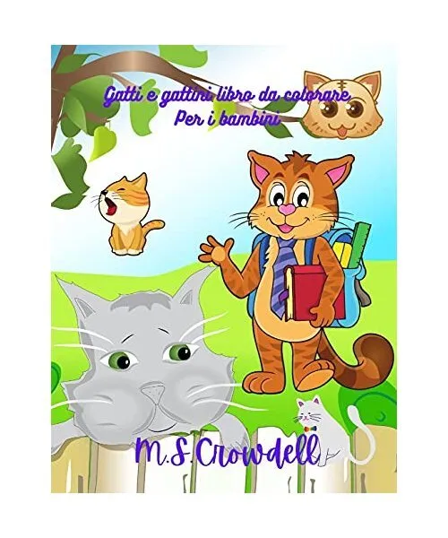 Simpatici Gatti Libro Da Colorare Per Bambini Dai 4-8 Anni