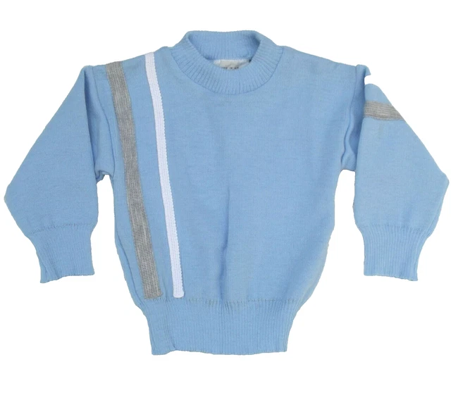 Vintage baby jumper UNUSED 18 month Chest 20 Courtelle long sleeve striped 1980s