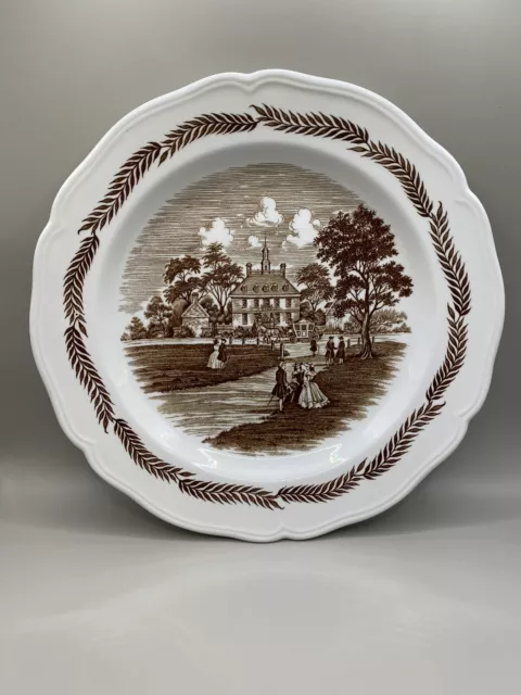 J&G Meakin Colonial England Royal Staffordshire 10” Dinner Plate Brown Ironstone