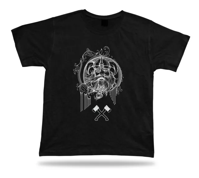 Viking King Axe Warrior cool modern stylish tshirt design special gift apparel