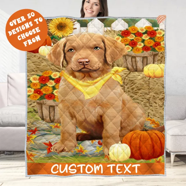 Chesapeake Bay Retriever Quilt Dog Bedding Personalized Bed Gift Many Design NWT