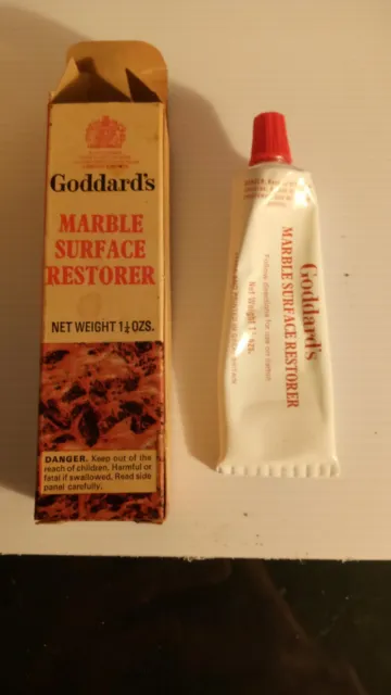Vintage Goddard's Marble Surface Restorer 1/2 tube left and original box!