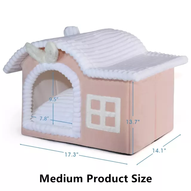 Cat House Warm Plush Pet Cat Puppy Dog Bed Cushion for Small Dogs Sleep Kennel