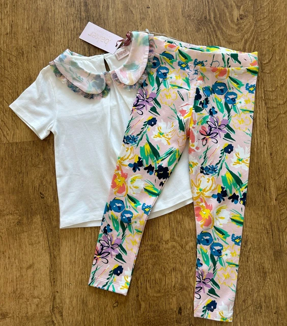 BNWT Ted Baker 3-4 years top leggings outfit floral set New designer collar 2