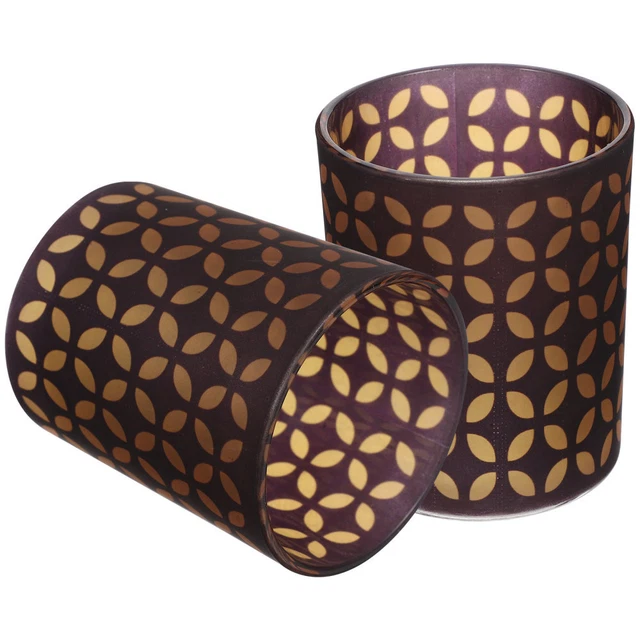 2 PIEZAS Candle Cup Creative recipiente para velas patrón vela protección contra goteo
