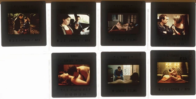 Lot 7 ektas slides originals L'ennui érotisme Charles Berling Sophie Guillemin