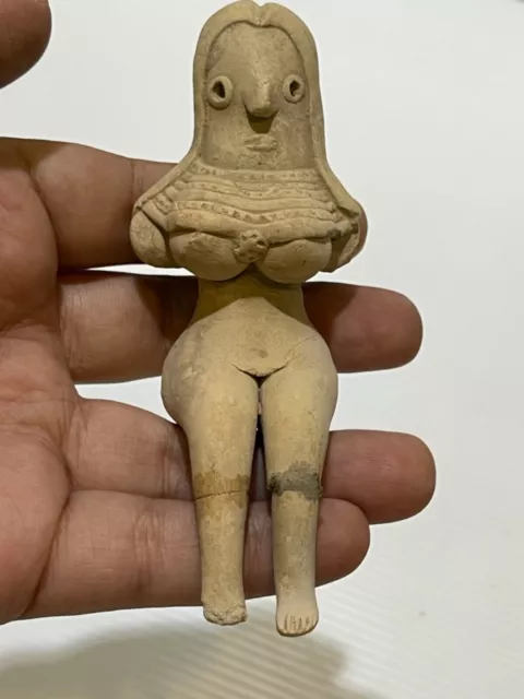 Ancient Indus Valley Harappan Terracotta Seated Fertility Figurine 2000 Bce