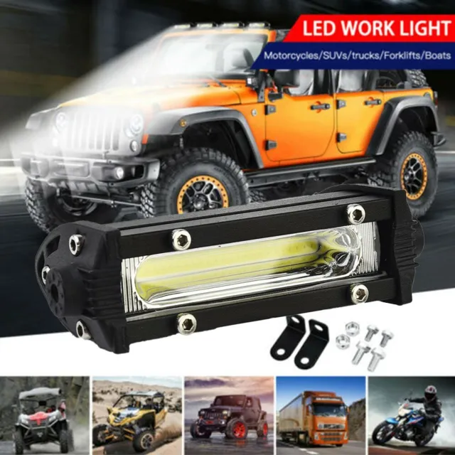 9W LED S/N Barre Lumineuse Slim Petit Simple Rangée Travail Léger Voiture SUV
