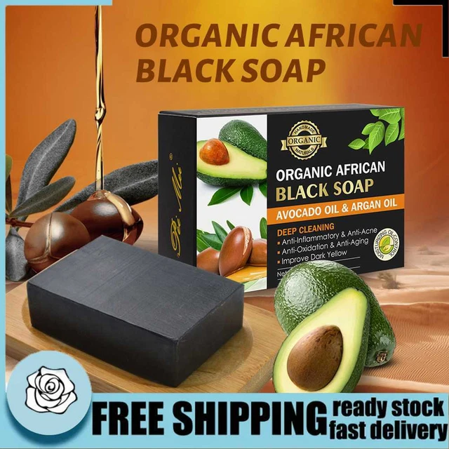 120 g jabón negro ingredientes naturales jabón de limpieza corporal cuidado de la piel (