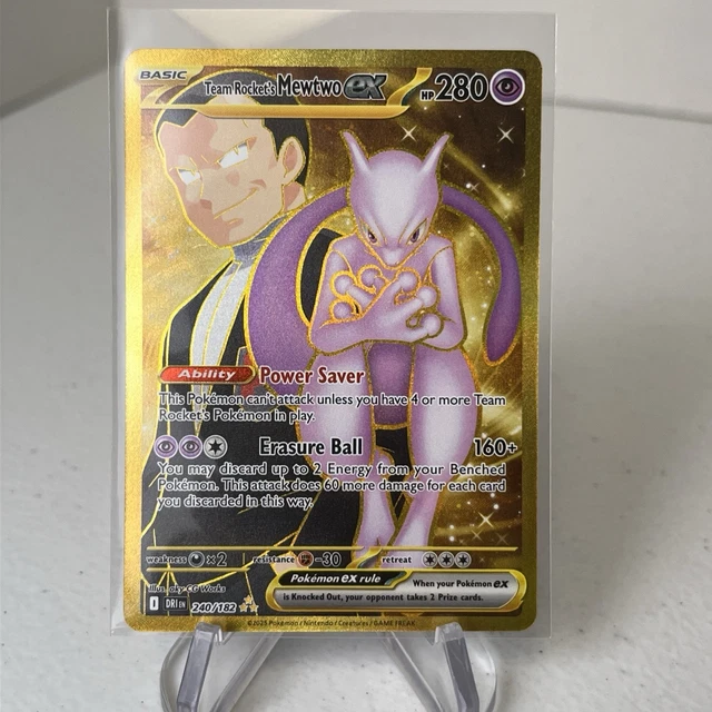 Mewtwo Destend Rivals TEAM ROCKET'S MEWTWO ex 240/182 Sv10: Destined Rivals Holo Gold Ft ...