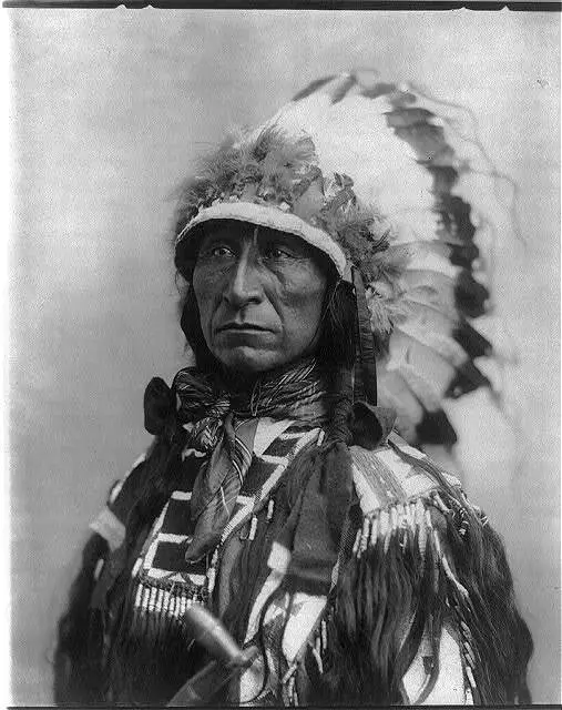 Photo:Lone Bear,c1899,Sioux Indian,Feathered Head Dress