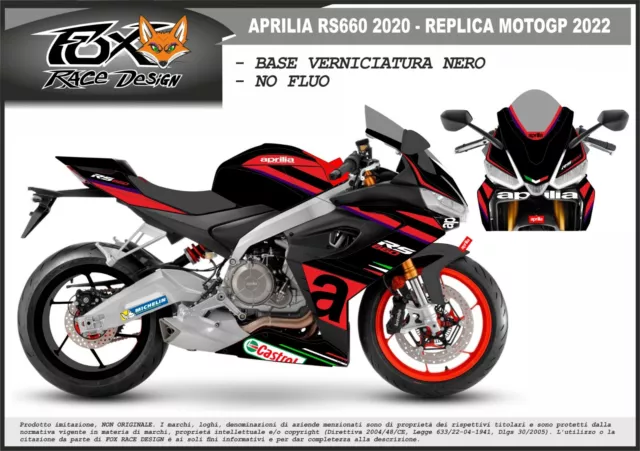 ADESIVI stickers MOTO KIT per APRILIA RS 660 REPLICA MOTOGP 2022 STD