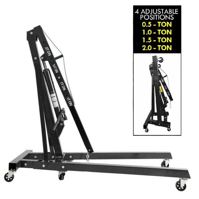 2 TON ENGINE Crane Hoist Lift Jack Lifter Folding Hydraulic Garage