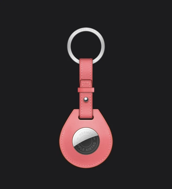 Brand New Authentic Apple AirTag Hermès Key Ring Rose Azalée Leather Brand New Authentic Apple AirTag Hermès Key Ring Rose Azalée Leather