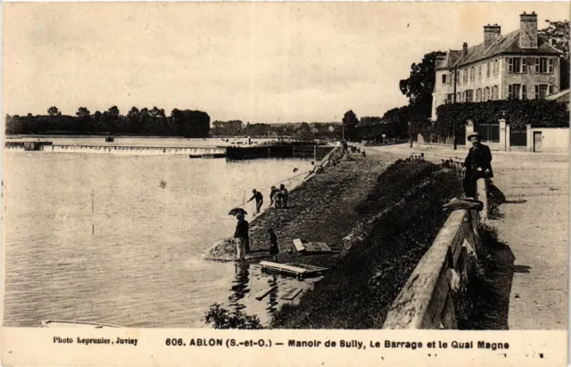 CPA AK ABLON - Manoir de Sully - Le Barrage et le Quai Magne (384730)