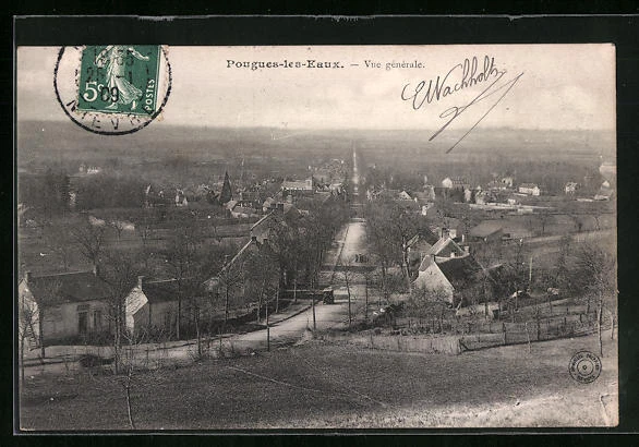 CPA Pougues-les-Eaux, Vue générale 1909