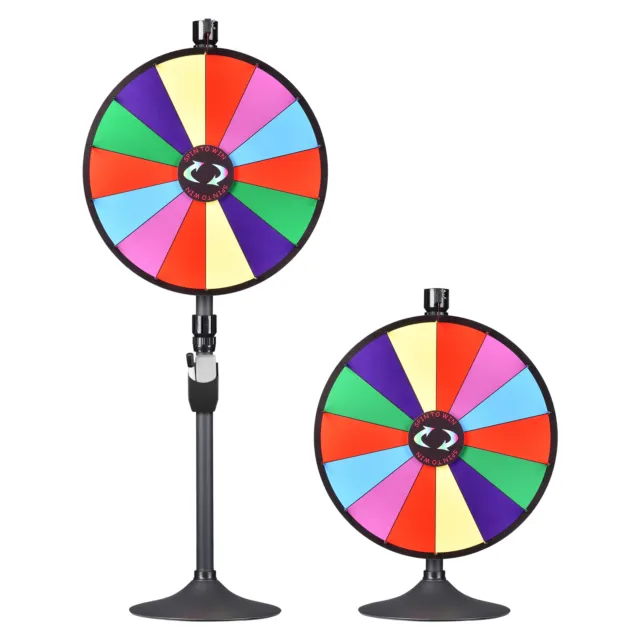 WinSpin 24" Prize Wheel Tabletop or Floor Stand Fortune Dual Use Spinning Wheel